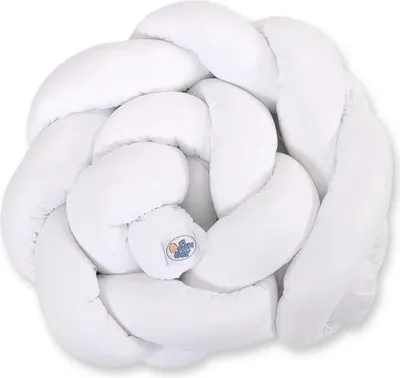 Image de Protege Lit Bébé Tressé Blanc 180 cm