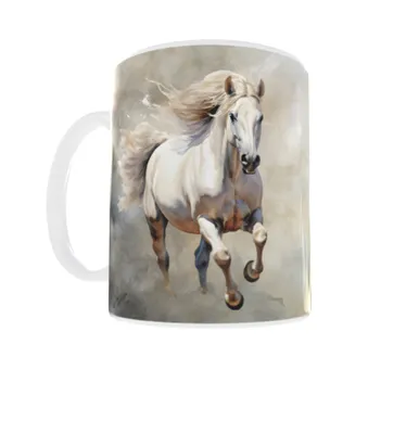 Produktbild von Kubek 300ml Akwarele Konie - Koń Horse Horses v4