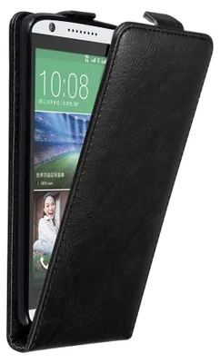 Produktbild von Cadorabo Hülle für HTC Desire 820 Schutz Hülle in Schwarz Flip Etui Handyhülle Case Cover