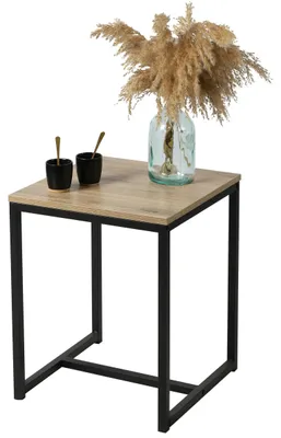 Produktbild von Urban Living Beistelltisch - schwarz - Metall/Holz - L40 x B40 x H50 cm