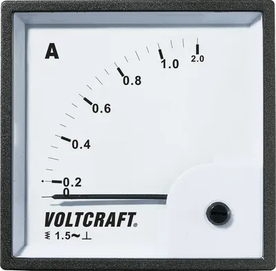 Image de Voltcraft AM-72X72/1A Analog-Einbaumessgerät AM-72X72/1A 1 A Dreheisen (AM-72X72/1A)