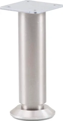Produktbild von Dekorfuß 30mm Durchmesser, Möbelfuß Länge 120mm, Alu gebürstet höhenverstellbar