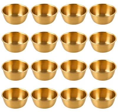 Dipschalenset 12er, Edelstahl gold, Ø 6 cm, stapelbar