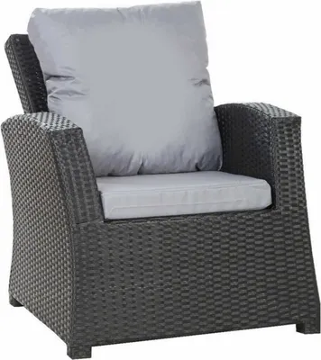 Produktbild von Gartenkissen fur polyratanen 4er set Sitzkissen 56x52x7, Rückenkissen 56x50 Grau Sesselkissen Rattankissen  Kissen für Gartenstühle rattan