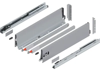 Produktbild von Blum Tandembox antaro D-Reling(K) Schubladenschienen-Set | 1 Paar, 30kg 500mm | Vollauszug Blumotion, grau