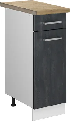 Immagine prodotto di Mobiletto base per cucina Vicco R-Line Calce nera 30 cm PL Rovere, Model 47570