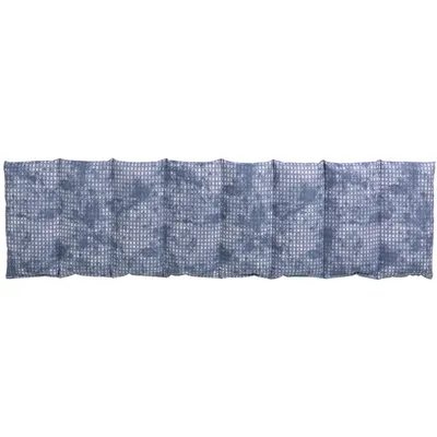 Produktbild von Bio-Dinkelkissen 75x20cm groß 8-Kammer. used-look grau-blau. Wärmekissen Bio-Dinkel Körnerkissen
