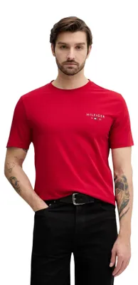 Obrázok produktu pre Pánske tričko Tommy Hilfiger Jeans BRAND LOVE SMALL HIL, červené: Veľkosť – M Veľkosť: M