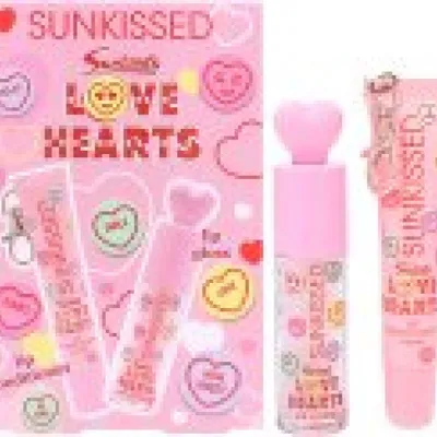 Productafbeelding van Sunkissed Love Hearts Lippenverzorgingsset: 6 ml lipglans + 16 ml lippenbalsem