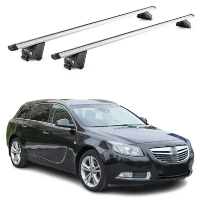 Produktbild von Dachträger für Opel Insignia A B Kombi 2008-2022 100kg Alu Silber 2tlg ABE, KI-generiertes Bild