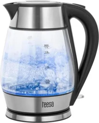 Obrázok produktu pre Sklenená rýchlovarná kanvica 1,7l  2200W - nerez čierna