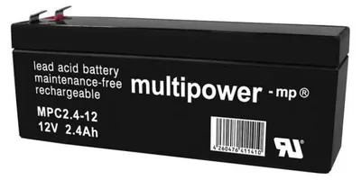 Produktbild von Multipower MP2,4-12C AGM Zyklenakku 12V 2,4Ah – F4,8 mm