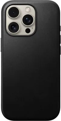 Produktbild von Nomad Modern Leder Hülle iPhone 16 Pro – Vollnarbenleder mit einzigartiger Patina – Mit MagSafe kompatibel für bequemes Aufladen – Erhöhte Kanten für Bildschirm- und Kameraschutz