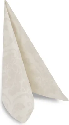 Produktbild von Hypafol Airlaid Motiv-Serviette Dauphine weiß | 100St. | 40x40cm | für Gastronomie & Zuhause | hochwertiges Material