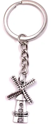 Produktbild von Onwomania Schlüsselanhänger Getreidemühle Windrad Mühle Metall Anhänger Charm