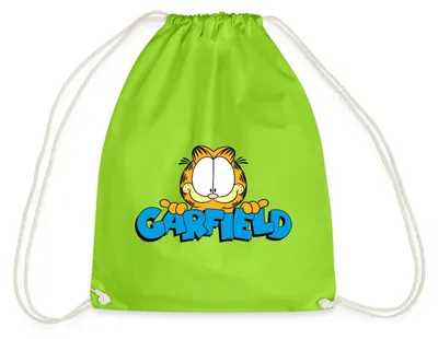 Produktbild von Spreadshirt Garfield Gesicht Logo Turnbeutel, One size, Neongrün