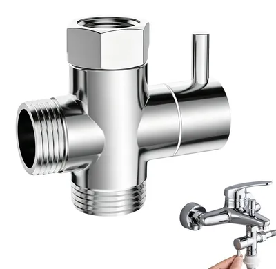 Productafbeelding van 3-weg doucheventiel G1/2, omschakelventiel voor douche en kraan