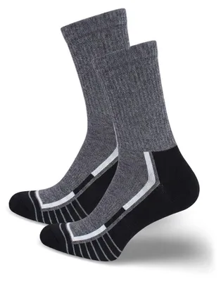 Imagen del producto de Calcetines para hombre, modelo Milena, diseño clásico, cómodos, en gris y negro, talla 41-43