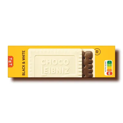 Image de Leibniz Choco Black and White biscuits au cacao et chocolat blanc 125g