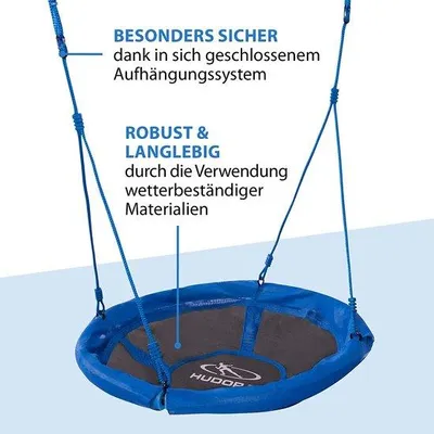 Produktbild von Famanu Nestschaukel - runde Schaukel mit höhenverstellbarem Seil