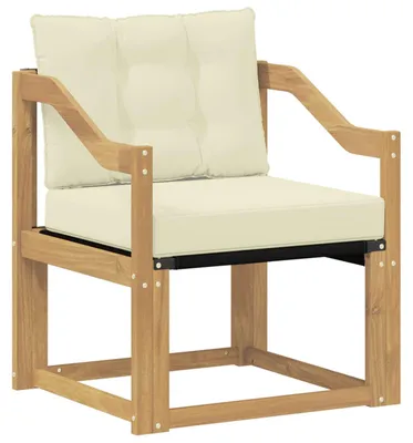 Zdjęcie produktu dla vidaXL Sofa ogrodowa z litego drewna akacjowego, biało-kremowa