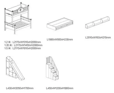 Produktbild von Holz Etagenbett Hochbett Weiß langlebiges Doppelstockbett für Kinderzimmer