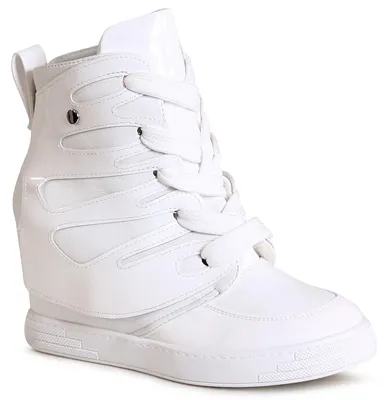 Produktbild von topschuhe24 2906 Damen Keilabsatz Stiefeletten Plateau Halbstiefel, Farbe:Weiß, Größe:38 EU