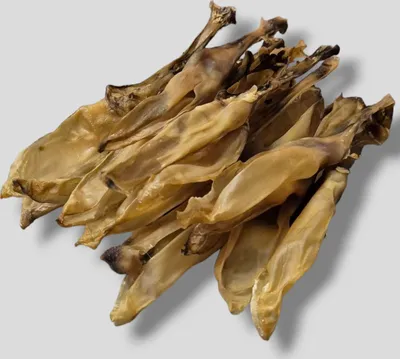 Produktbild von 1kg Kaninchenohren ohne Fell Hundesnack Hundefutter Kausnack getrocknet