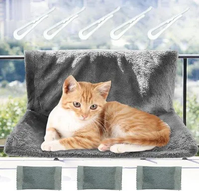 Produktbild von Famanu Katzenhängematte für Heizkörper – Weiches Katzenbett mit abnehmbarer Plüschbezug