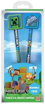Image de Minecraft - Crayon avec embout, icône Pack de 2 PM10457 (Taille unique) (Bleu/Vert)