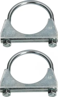 Productafbeelding van KOTARBAU® - Set van 2 uitlaatpijpklemmen - 62 mm - Voor montage van antennes, pijpen, masten - Universele slangklem voor buisverbindingen
