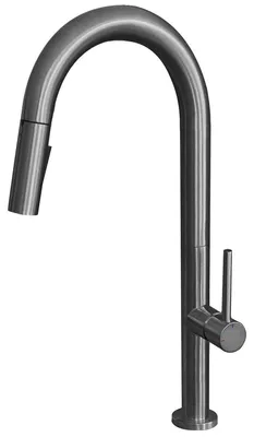 Image de Portofino mitigeur évier à douchette extractible gris gun métal Essebagno