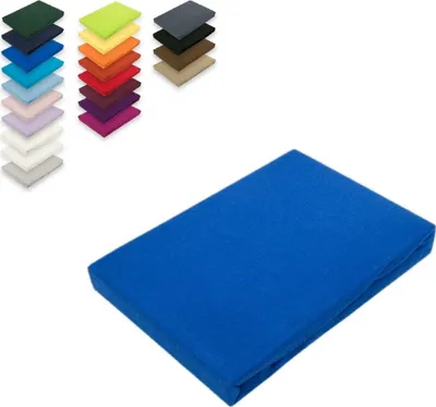 Produktbild von Microfaser Spannbettlaken  Rundumgummizug 90 - 100 x 200 cm + 28 cm Royalblau