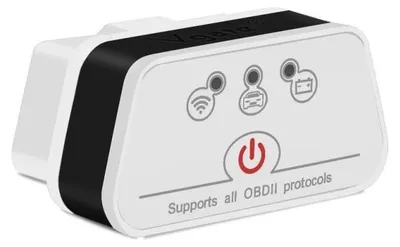 Produktbild von Vgate Mehrmarkendiagnoseschnittstelle, ICar2, Weiß-Schwarz, Bluetooth 3.0, OBD2