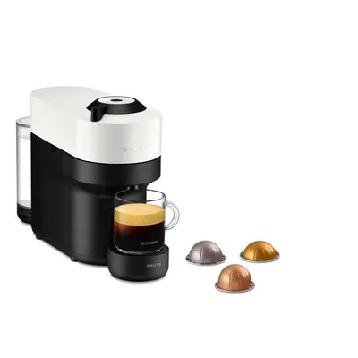 Produktbild von Krups Nespresso YY4889FD Tugend weiße Pop -Kaffee -Kapseln, kompakte Kaffeemaschine, 4 Tasse Größen, Espresso, Bluetooth