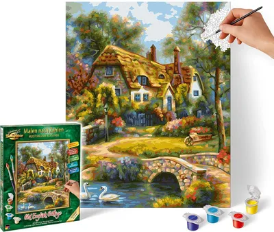 Productafbeelding van Schilderen op nummer - Old English Cottage