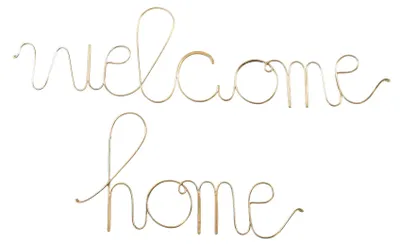 Produktbild von Wort Messingdraht "WELCOME HOME"