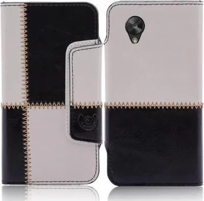 Produktbild von LG Nexus 5 numia Bookstyle Nahtmuster Schwarz-Weiss