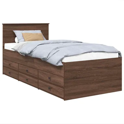 Produktbild von vidaXL Tagesbett Braun Eiche und Schwarz 75 x 190 cm Holzwerkstoff