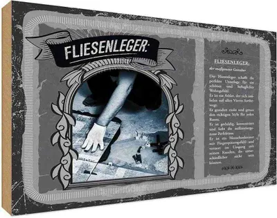 Produktbild von vianmo Holzschild 20x30 cm Fliesenleger Beruf Arbeit
