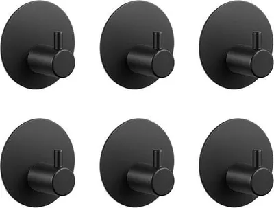 Imagen del producto de Ganchos adhesivos redondos para toallas, 6 unidades, color , para la cocina