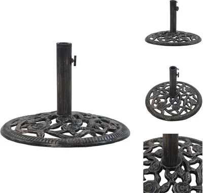 Image de vidaXL Support pour parasol bronze 12 kg 48 cm fonte - Support pour parasol