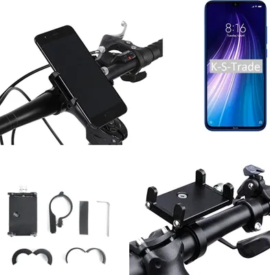 Produktbild von K-S-Trade Handyhalterung für das Fahrrad kompatibel mit Xiaomi Redmi Note 8 Halter Lenkstange Fahrradhalterung Motorrad Bike Mount Befestigung