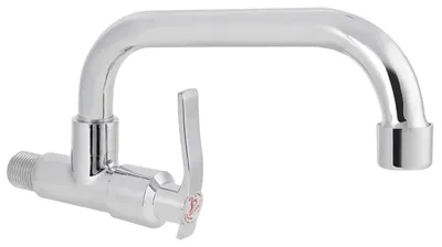 Obrázok produktu pre Kúpeľňová batéria na montáž na stenu, nerezová oceľ, otočná o 360°, pripojenie G1/2 palca, dĺžka 25 cm