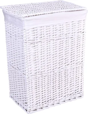 Immagine prodotto di Cesto Per Biancheria In Vimini Bianco Grande 72L