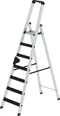 Produktbild von MUNK Günzburger Steigtechnik Stufen-Stehleiter einseitig begehbar mit clip-step relax 7 Stufen