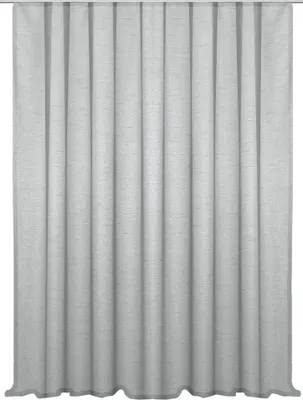 Produktbild von Vorhang grau silber Kräuselband 300x245 cm Seidenglanz halbtransparent Gardine extra breit
