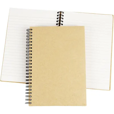 Produktbild von Notizbuch mit Spiralbindung, A5 15x21 cm, Braun, 1Stck