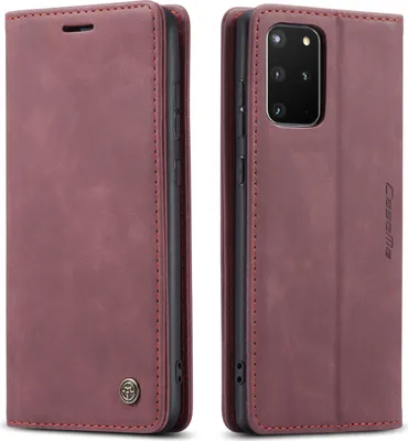 Obrázek produktu pro Samsung Galaxy S20+ Pouzdro, RetroPolyuretanKožené Pouzdro s Funkcí Stojánku pro Samsung Galaxy S20 Plus červené