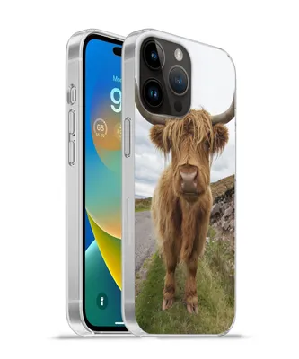 Produktbild von MuchoWow® Handyhülle Schutzhülle Hülle für Apple iPhone 14 Pro Max Schottischer Highlander - Hörner - Berg Silikon Softcase Handy Hülle - Hardcover